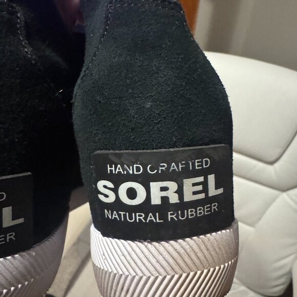 Sorel Out 'N About Slip-On Wedge Bootie - Black Suede - Size 9.5 - Picture 4 of 6